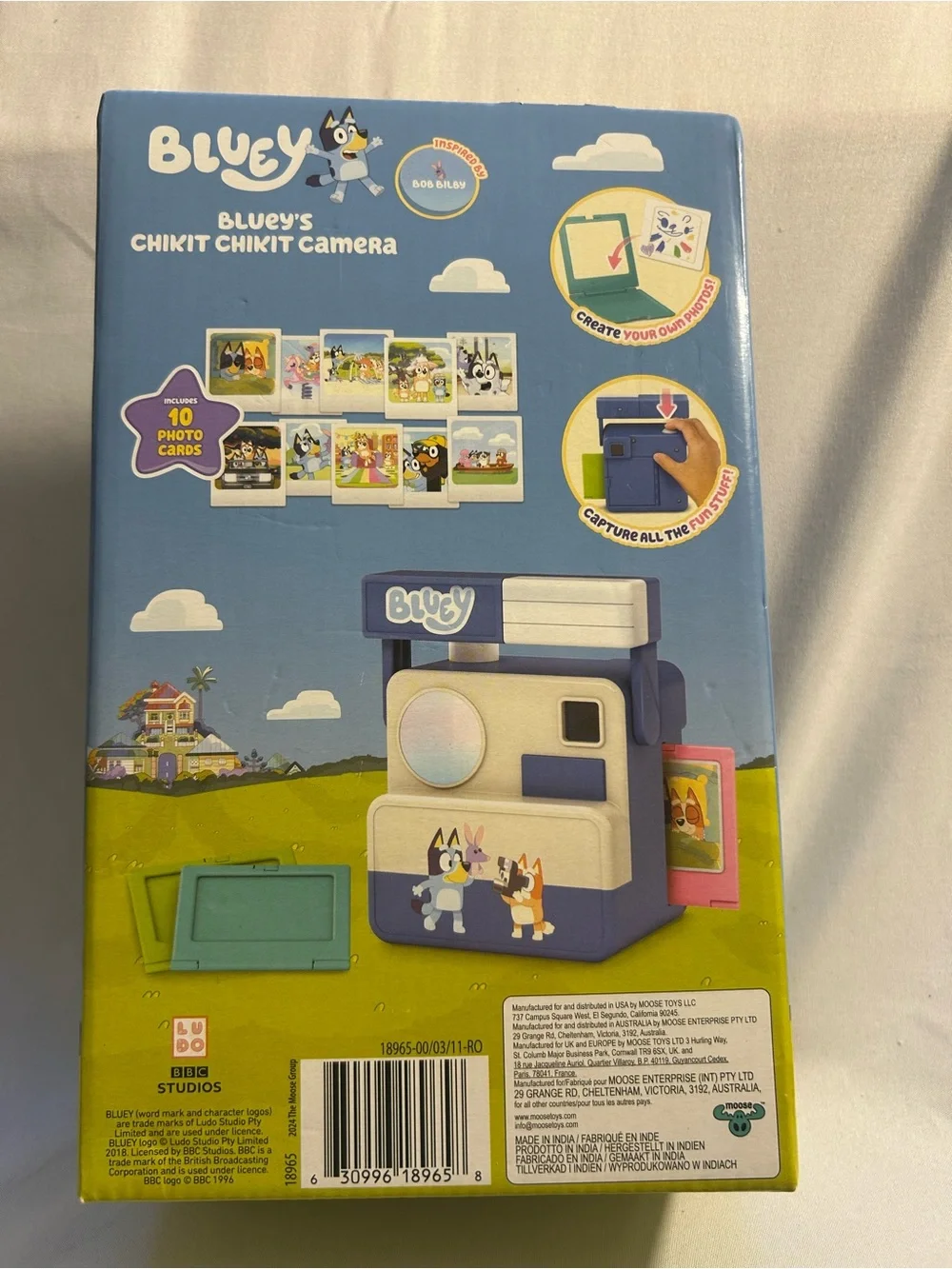 Bluey Chikit Chikit Camera Toy - Cream and Blue